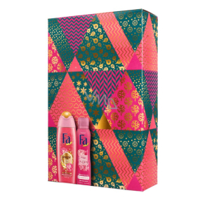 Fa Magic Oil Pink Jasmine Scent sprchový gel 250 ml + Pink Passion Floral Scent deodorant sprej pro ženy 150 ml, kosmetická sada