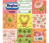 Regina Papírové ubrousky 1 vrstvé 33 x 33 cm 20 kusů Velikonočví Happy Easter - barevné čtverce