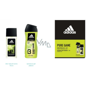 Adidas Pure Game parfémovaný deodorant sklo pro muže 75 ml + sprchový gel 250 ml, kosmetická sada