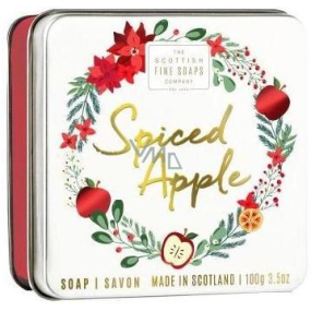Scottish Fine Soaps Spiced Apple - Kořeněné Jablko toaletní mýdlo v plechové dóze 100 g