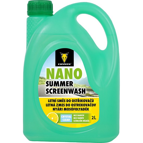 Coyote Nano letní kapalina do ostřikovačů, bez barviv 2 l