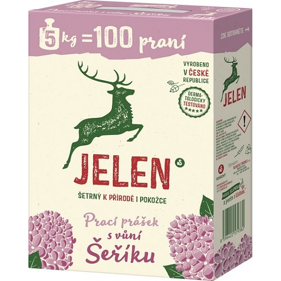 Jelen Šeřík mýdlový prací prášek krabice 100 dávek 5 kg