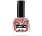 Golden Rose Keratin Nail Color Glitter lak na nehty 408 10,5 ml