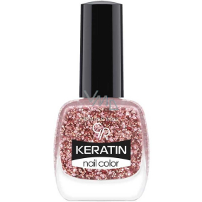 Golden Rose Keratin Nail Color Glitter lak na nehty 408 10,5 ml