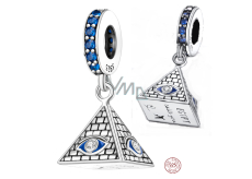 Charm Sterlingové stříbro 925 Egypt - volá vám - Pyramida, Horovo oko, přívěsek na náramek cestování