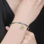 Charm Sterlingové stříbro 925 Náboženská kouzla Proverbs 4:23, 2v1 přívěsek na náramek