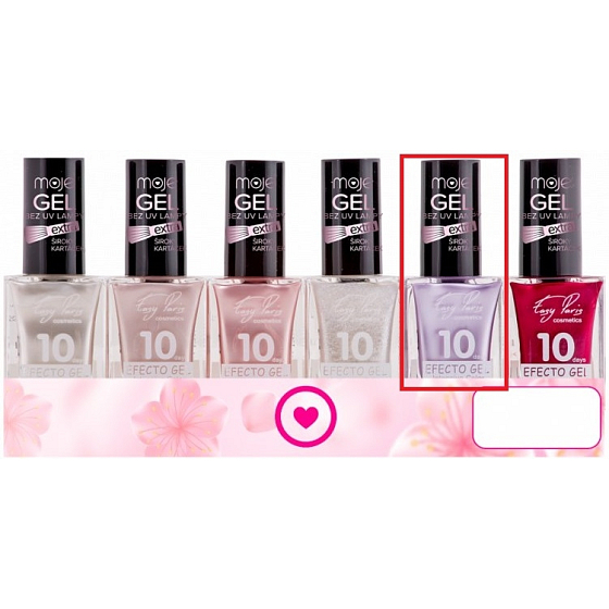 Moje Easy Paris 10Days Efecto Gel gelový lak na nehty 029 Fialový 15 ml