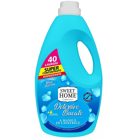 Sweet Home Blue Marine tekutý prací gel na všechny druhy prádla 40 dávek 2 l