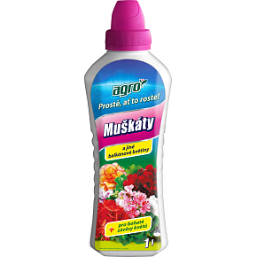 Agro kapalné hnojivo pro pelargonie a jiné balkónové květiny, 1 l Agro kapalné hnojivo pro pelargonie a jiné balkónové květiny, 1 l