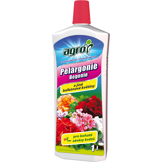 Agro kapalné hnojivo pro pelargonie a jiné balkónové květiny, 1 l