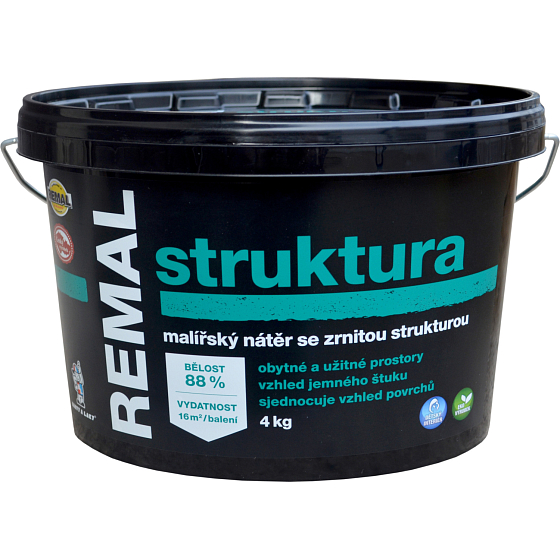 REMAL Struktura malířská barva se zrnitou strukturou, 4 kg