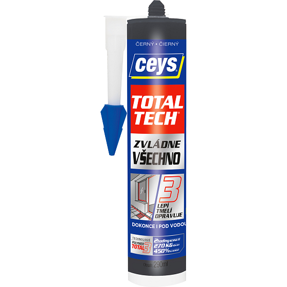 Ceys Total Tech univerzální lepidlo a tmel, černý, 290 ml
