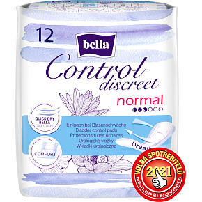 Bella Control Discreet Normal Inkontinenční vložky, 12 ks Bella Control Discreet Normal Inkontinenční vložky, 12 ks