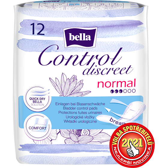 Bella Control Discreet Normal Inkontinenční vložky, 12 ks