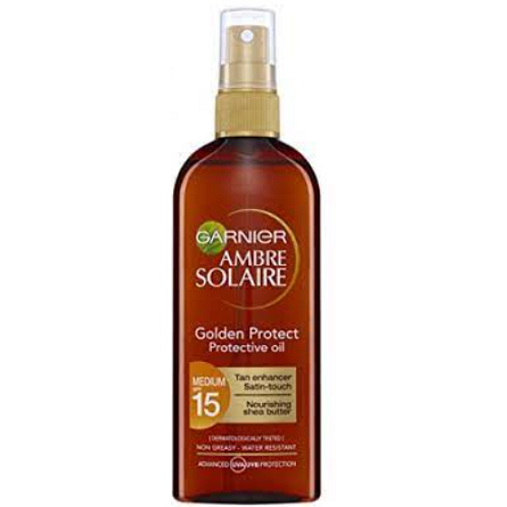 Garnier Ambre Solaire Golden Protect OF15 olej na opalování 150 ml