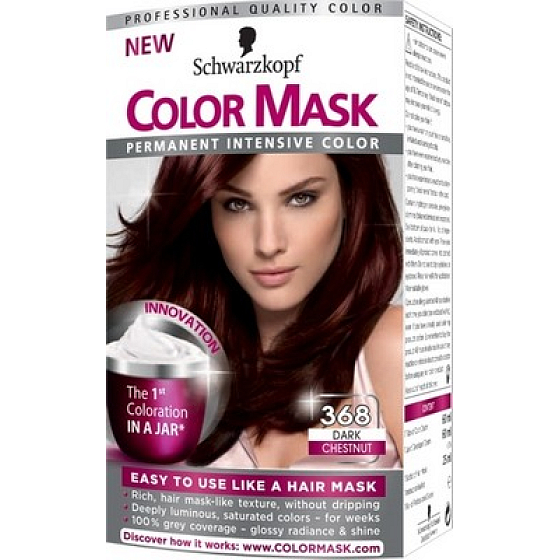 Schwarzkopf Color Mask barva na vlasy 368 Tmavý kaštan