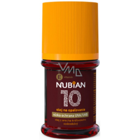 Nubian OF10 Olej na opalování, nízká ochrana 60 ml