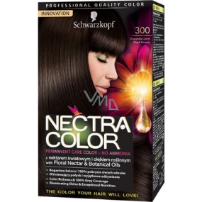 Schwarzkopf Nectra Color barva na vlasy 300 Hnědočerná