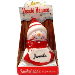 Nekupto Sněhuláček se jménem Jarmila Vánoční dekorace rozměr 8 cm