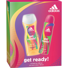 Adidas Get Ready! for Her deodorant sprej 150 ml + sprchový gel 250 ml, kosmetická sada