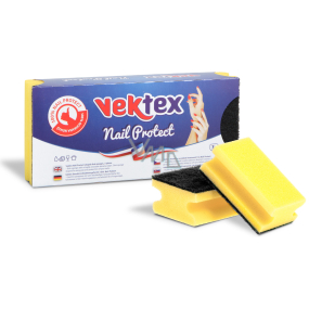 Vektex Nail Protect Houbička na nádobí tvarovaná 9,5 x 6,5 x 4,5 cm 3 kusy