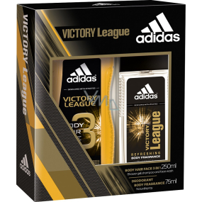 Adidas Victory League parfémovaný deodorant sklo pro muže 75 ml + sprchový gel 250 ml, kosmetická sada