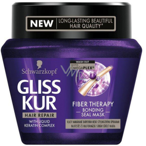 Gliss Kur Fiber Therapy regenerační maska pro namáhané vlasy barvením a stylingem 300 ml
