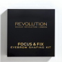 Makeup Revolution Focus & Fix Brow Kit sada na úpravu obočí Light Medium 5,8 g