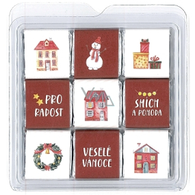 Nekupto Čokoládové puzzle vánoční Domečky 11 x 11,5 x 0,7 cm, 9 x 5 g