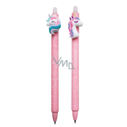 Colorino Gumovatelné pero Jednorožec růžové, modrá náplň 0,5 mm 1 kus