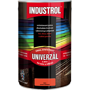Industrol S2013 univerzál lesk vrchní barva na kov a dřevo, 7551 oranž návěstní, 4 l