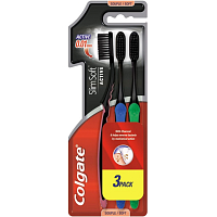 Colgate Slim Soft Charcoal zubní kartáčk 3-pack
