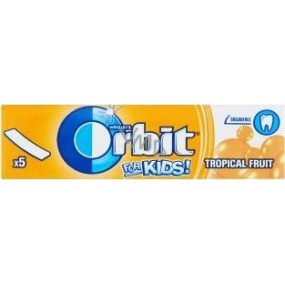 Wrigleys Orbit Kids Tropické ovoce žvýkačky bez cukru plátky 5 kusů 13 g