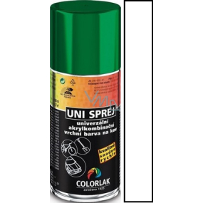 Colorlak Uni univerzální akrylkombinační barva sprej 1000 Bílá mat 160 ml