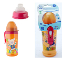 Rotho Babydesign Cool Friends 10+ měsíců nekapající láhev plastová Girl - silikonový náustek 360 ml