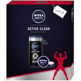 Nivea Men Creme krém 75 ml + Men Active Clean sprchový gel 250 ml, kosmetická sada