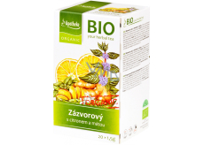 Apotheke Bio Zázvor s citronem a mátou bylinný čaj napomáhá k trávení, obranyschopnosti 20 x 1,5 g