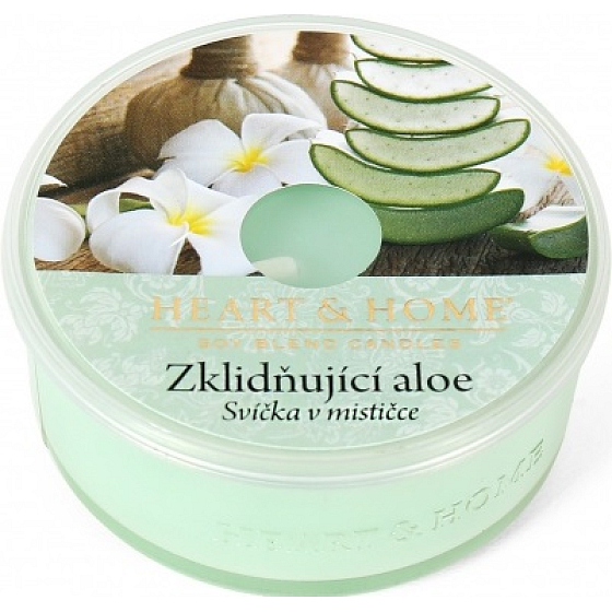 Heart & Home Zklidňující aloe Sojová vonná svíčka v mističce hoří až 12 hodin 36 g