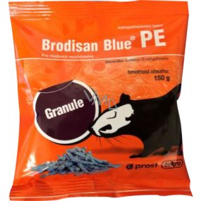 Tekro Brodisan Blue PE granule k hubení hlodavců 150 g