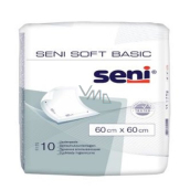 Seni Soft Basic hygienické absorpční podložky 2 kapky, 60 x 60 cm 10 kusů