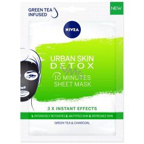 Nivea Urban Skin Detox 10minutová detoxikační textilní maska pro všechny typy pleti 1 kus