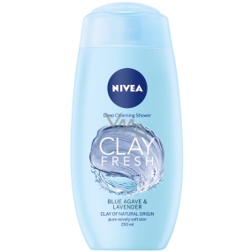 Nivea Clay Fresh Blue Agave & Lavender Modrá Agáve a levandule sprchový gel s jílem 250 ml