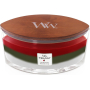 WoodWick Trilogy Winter Garland - Zimní girlanda vonná svíčka s dřevěným širokým knotem a víčkem loď 453 g