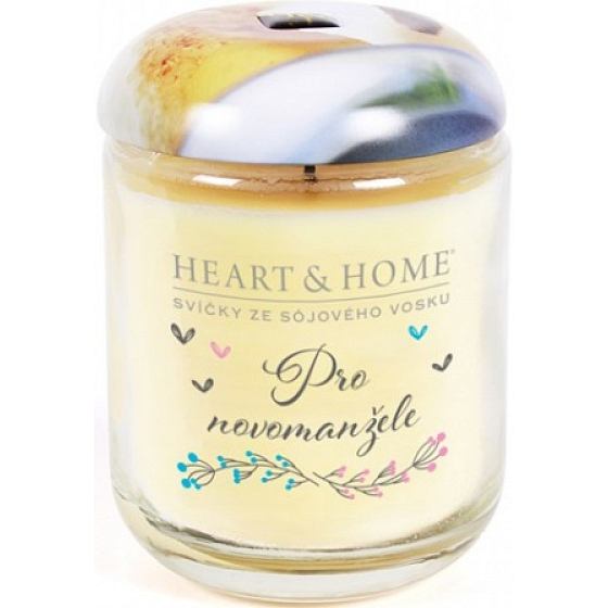 Heart & Home Pro novomanžele Sojová vonná svíčka střední hoří až 30 hodin 110 g