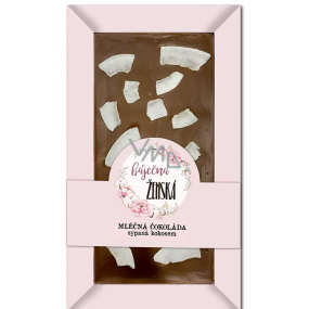 Bohemia Gifts Báječná ženská ručně vyráběná mléčná čokoláda sypaná kokosem 80 g