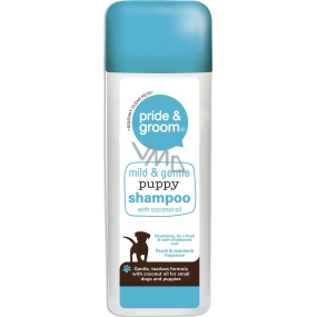 Pride & Groom Mild & Gentle Puppy Shampoo šampon pro štěňata s kokosovým olejem 300 ml