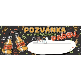 Nekupto Pozvánka na narozeninovou oslavu Pivo 20 x 10 cm 5 kusů