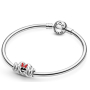 Charm Sterlingové stříbro 925 Disney Minnie Mouse mašle a slovo Mum - Maminka, korálek na náramek