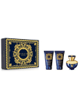 Versace Dylan Blue pour Femme parfémovaná voda 50 ml + sprchový gel 50 ml + tělové mléko 50 ml, dárková sada pro ženy