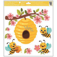 Okenní fólie včelky s úlem 30 x 33,5 cm